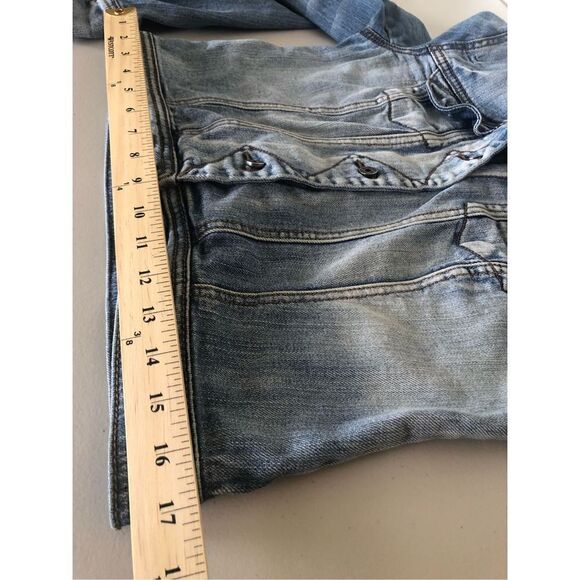 C & V Girls Small Denim Button Front Blue Jean Jacket Artisan Made - Picture 8 of 11